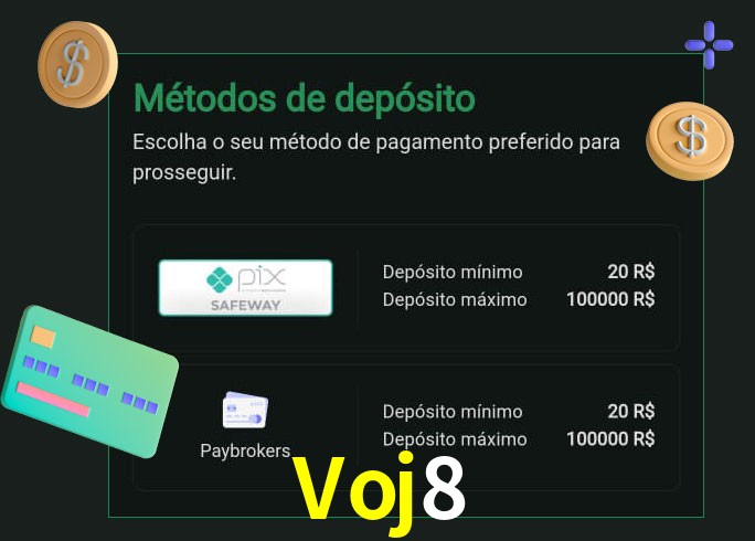 O cassino Voj8 oferece uma grande variedade de métodos de pagamento